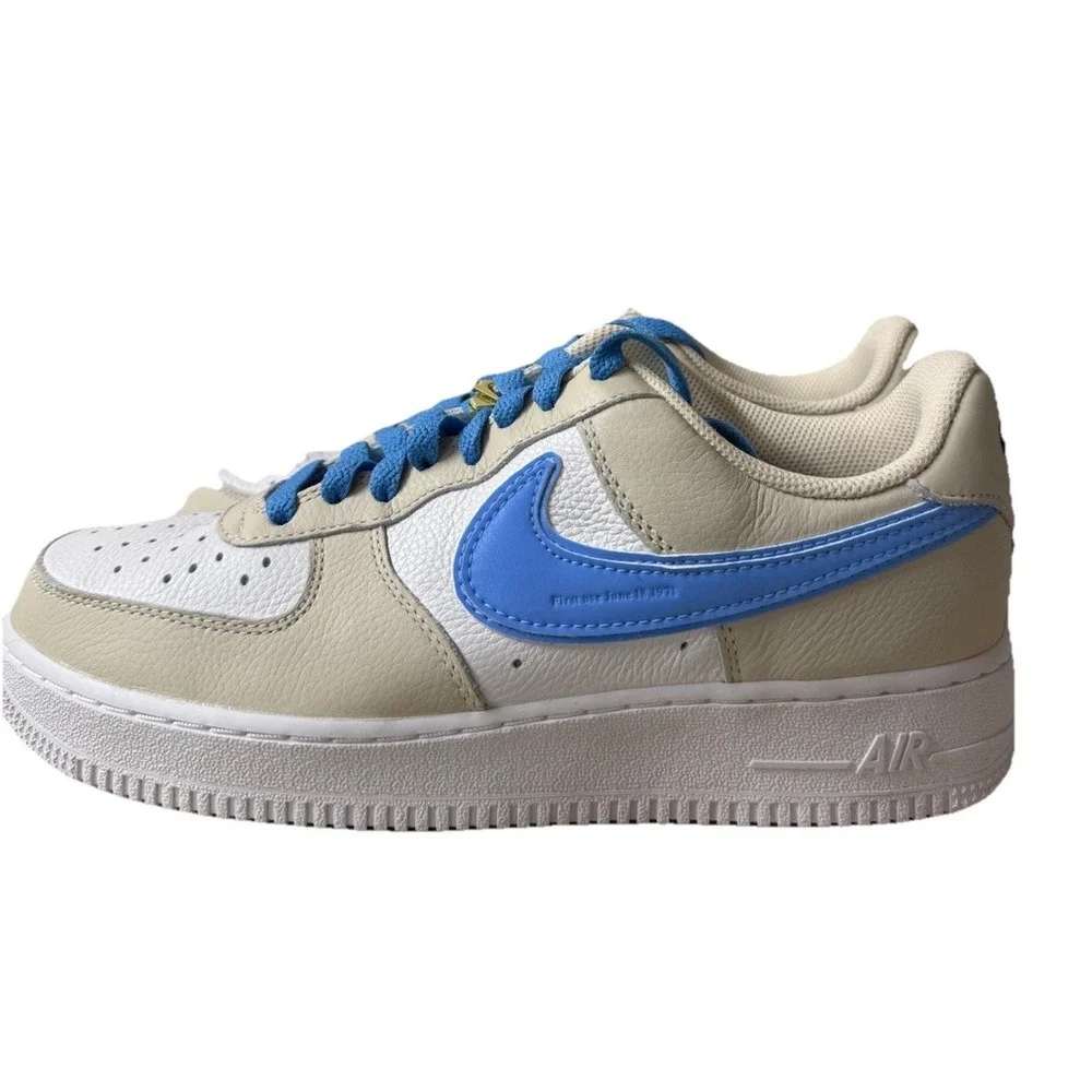 Nike By You Air Force 1 Low ID Beige Blue | DJ7015-991 Men Size 8.5 Women 10
